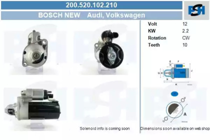 Стартер (CV PSH: 200.520.102.210)
