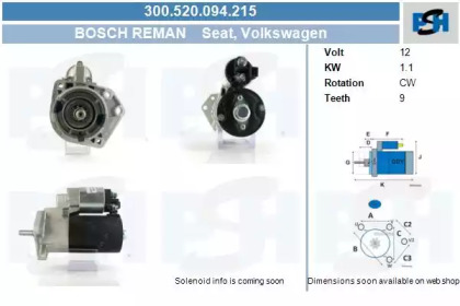 Стартер (CV PSH: 300.520.094.215)