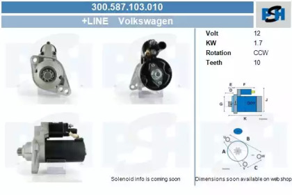 Стартер (CV PSH: 300.587.103.010)