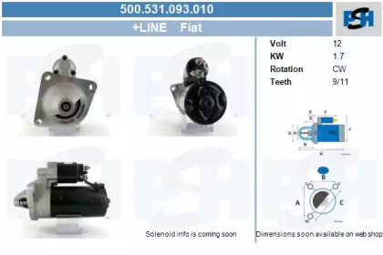 Стартер (CV PSH: 500.531.093.010)