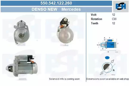 Стартер (CV PSH: 550.542.122.260)