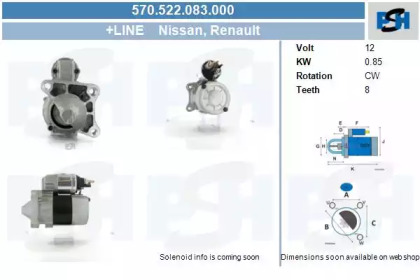 Стартер (CV PSH: 570.522.083.000)