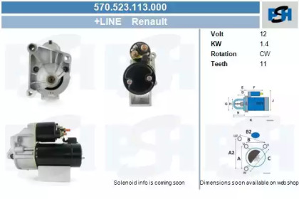 Стартер (CV PSH: 570.523.113.000)