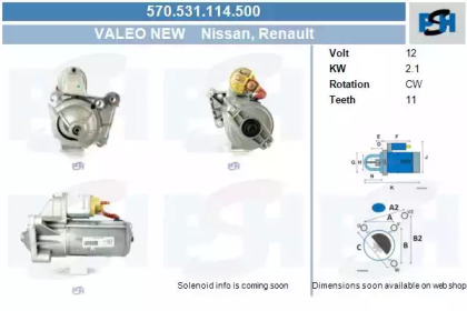Стартер (CV PSH: 570.531.114.500)