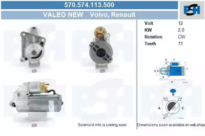 Стартер (CV PSH: 570.574.113.500)