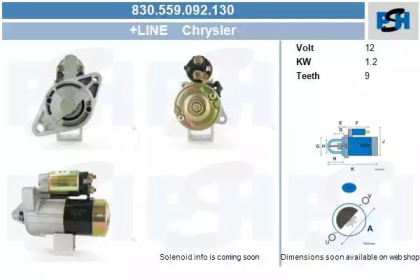 Стартер (CV PSH: 830.559.092.130)
