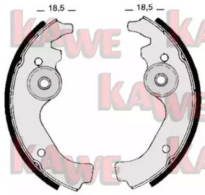 Комлект тормозных накладок (KAWE: 00670)