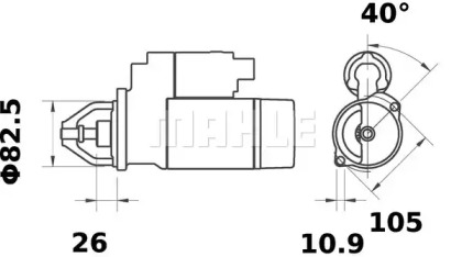 Стартер (MAHLE ORIGINAL: MS 105)