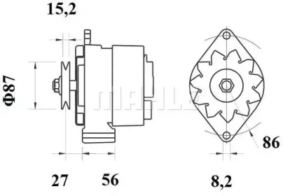 Генератор (MAHLE ORIGINAL: MG 254)