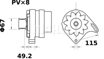 Генератор (MAHLE ORIGINAL: MG 582)