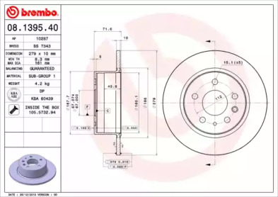 Тормозной диск (BRECO: BS 7343)