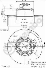 Тормозной диск (BRECO: BS 7043)