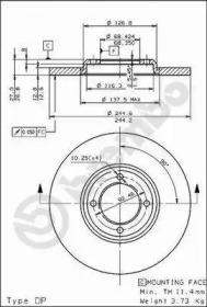 Тормозной диск (BRECO: BS 7061)