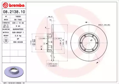 Тормозной диск (BRECO: BS 7082)