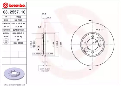 Тормозной диск (BRECO: BS 7147)