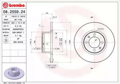 Тормозной диск (BRECO: BS 7149)