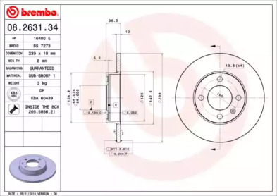 Тормозной диск (BRECO: BS 7273)