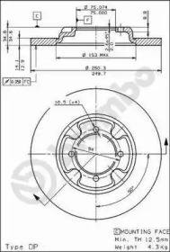 Тормозной диск (BRECO: BS 7330)