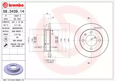 Тормозной диск (BRECO: BS 7207)