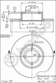 Тормозной диск (BRECO: BS 7214)