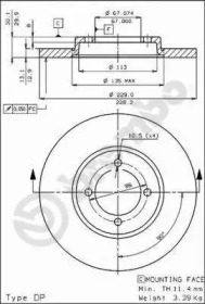 Тормозной диск (BRECO: BS 7223)