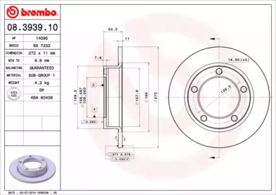 Тормозной диск (BRECO: BS 7232)