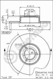 Тормозной диск (BRECO: BS 7317)