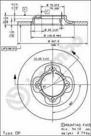 Тормозной диск (BRECO: BS 7269)