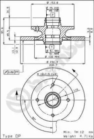 Тормозной диск (BRECO: BS 7291)