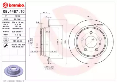 Тормозной диск (BRECO: BS 7281)