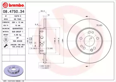 Тормозной диск (BRECO: BS 7565)