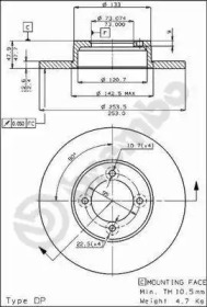 Тормозной диск (BRECO: BS 7341)