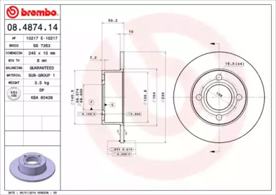 Тормозной диск (BRECO: BS 7353)