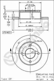 Тормозной диск (BRECO: BS 7524)