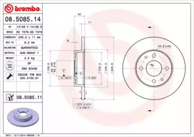 Тормозной диск (BRECO: BS 7376)