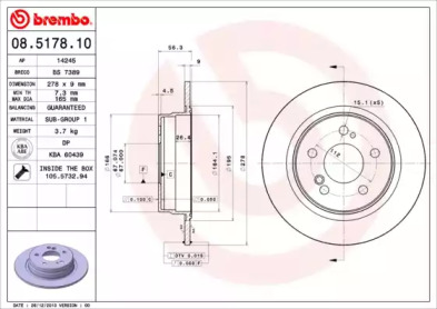 Тормозной диск (BRECO: BS 7389)