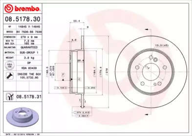 Тормозной диск (BRECO: BS 7636)