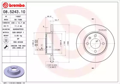 Тормозной диск (BRECO: BS 7398)