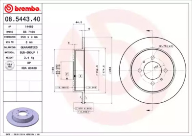 Тормозной диск (BRECO: BS 7465)