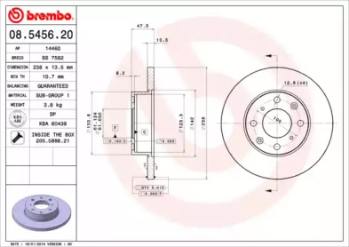 Тормозной диск (BRECO: BS 7562)