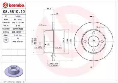 Тормозной диск (BRECO: BS 7428)