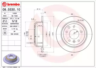 Тормозной диск (BRECO: BS 7429)