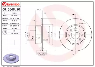 Тормозной диск (BRECO: BS 7449)