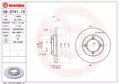 Тормозной диск (BRECO: BS 7461)