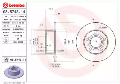 Тормозной диск (BRECO: BS 7468)