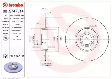 Тормозной диск (BRECO: BS 7463)