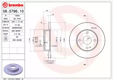 Тормозной диск (BRECO: BS 7478)