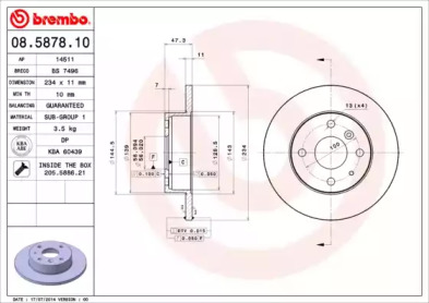 Тормозной диск (BRECO: BS 7496)