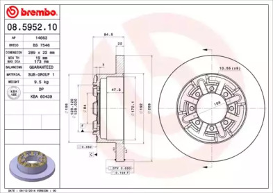 Тормозной диск (BRECO: BS 7546)