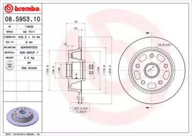 Тормозной диск (BRECO: BS 7511)